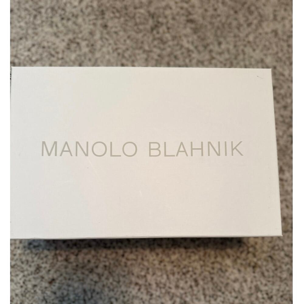 NIB Manolo Blanhnik Hangisi Pump in Black Pleated Satin, size 37.5, heel 90 mm - Picture 13 of 13